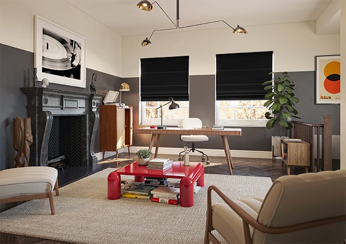 Ashbury, Jet - Twist&Fit Roman Blind - Image 7